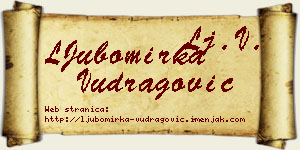LJubomirka Vudragović vizit kartica